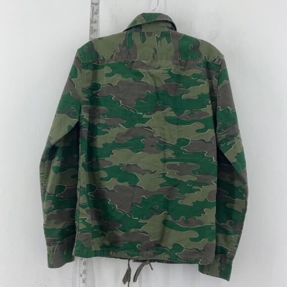 Banana Republic Men’s XS Green Camo Army Military Button-Up Jacket Cotton Blend - Picture 2 of 6
